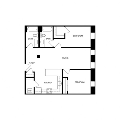 B9 Floorplan at The Residences at Delmar DivINe, St Louis, Missouri